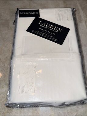 Lauren Ralph Lauren Dunham Sateen Pillowcases White 300 Thread Count Cotton